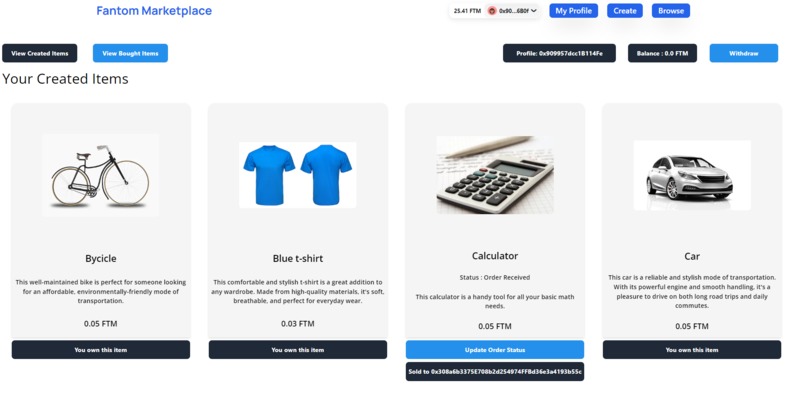 Fantom Marketplace – screenshot 2