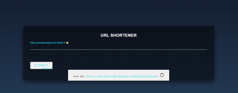 url-shortener – screenshot 2