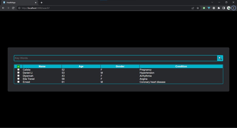 HealthApp – screenshot 1