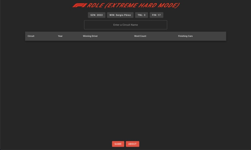 f1rdle – screenshot 1