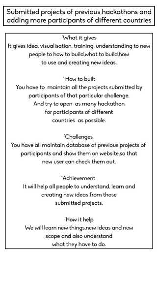 Participation freedom and viewing previous projects – screenshot 1