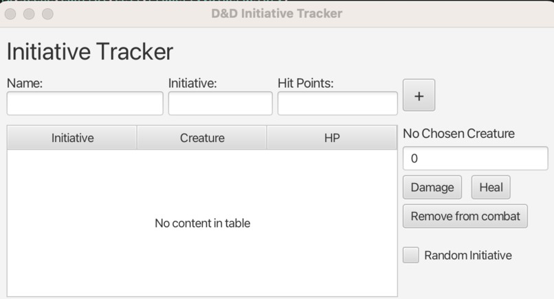D&D Initiative Tracker – screenshot 1