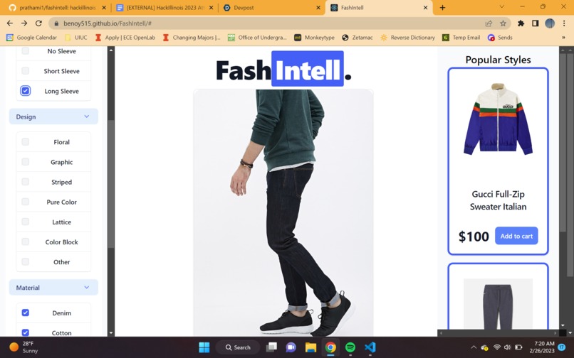 FashIntell – screenshot 2