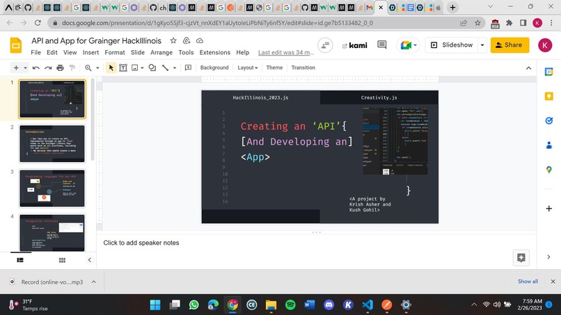 API Development and Implementation of Booking Study Rooms – screenshot 1