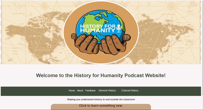 History for Humanity Website – screenshot 1