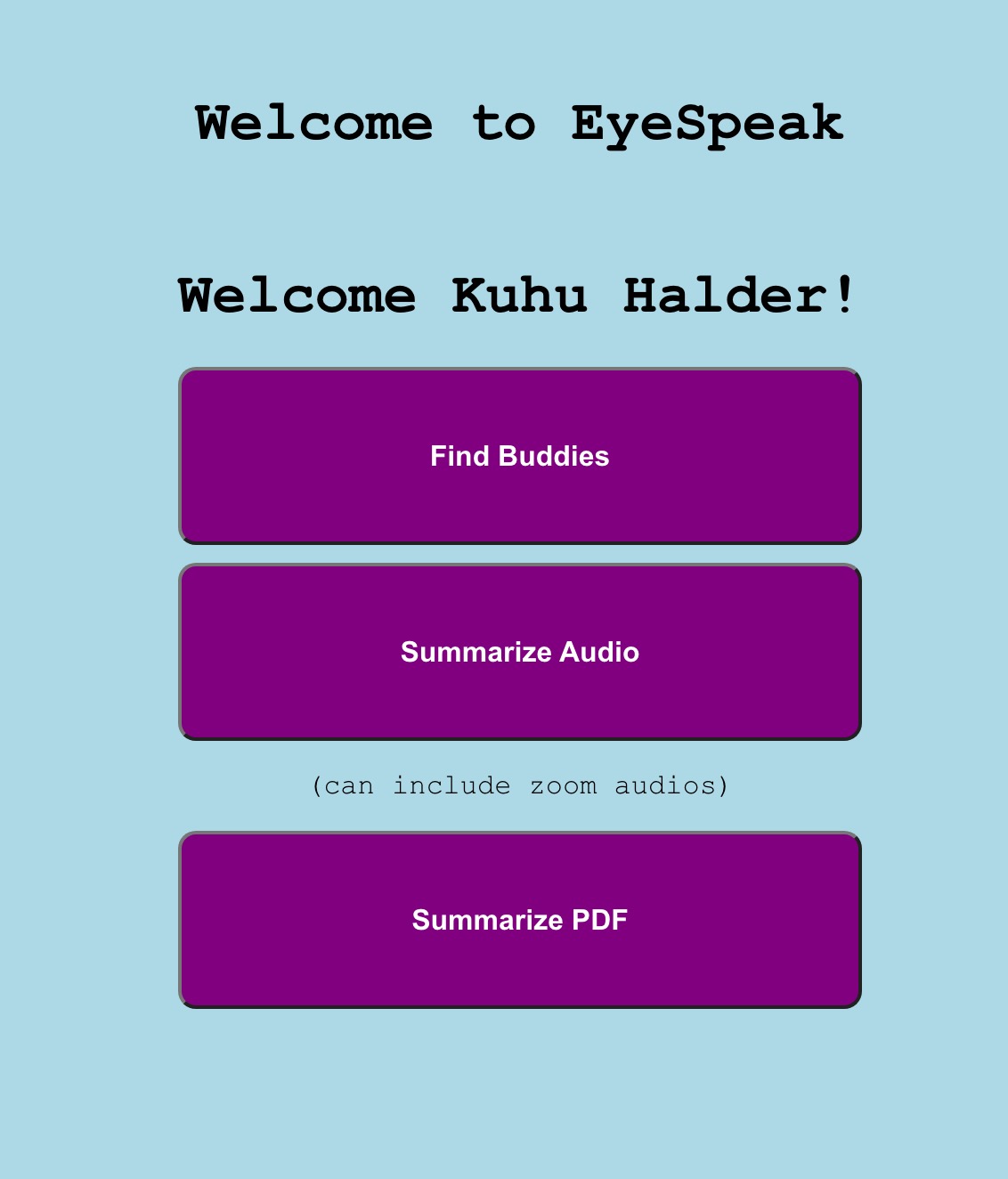 Eyespeak devpost
