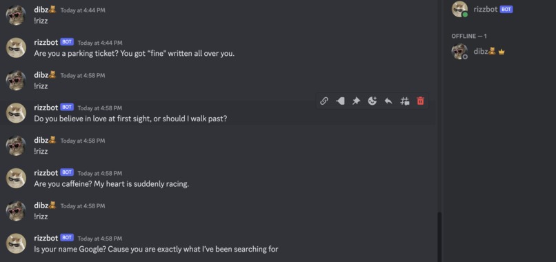 rizzbot – screenshot 1