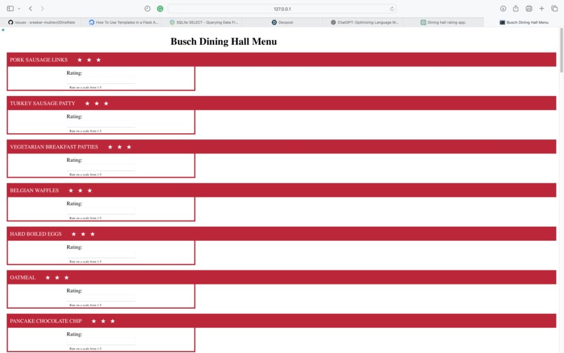 DineRate – screenshot 1