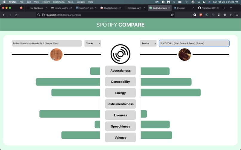 Spotify Comparer – screenshot 1