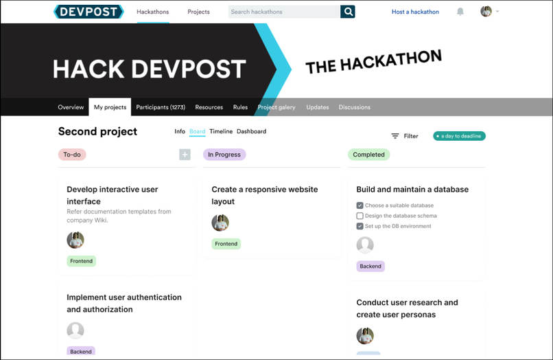 Devpost Teamspace – screenshot 1