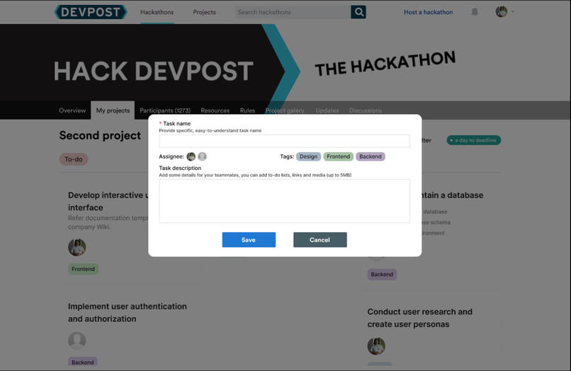Devpost Teamspace – screenshot 4