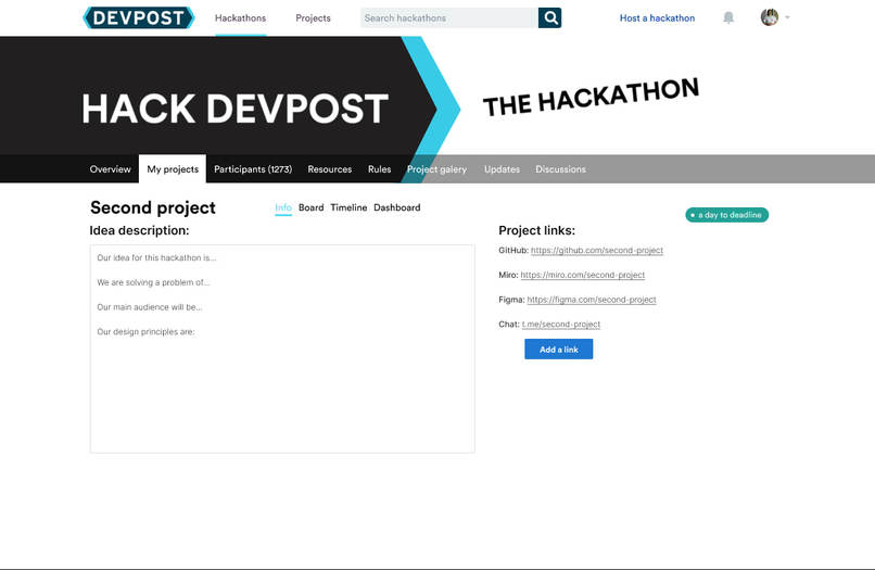 Devpost Teamspace – screenshot 6