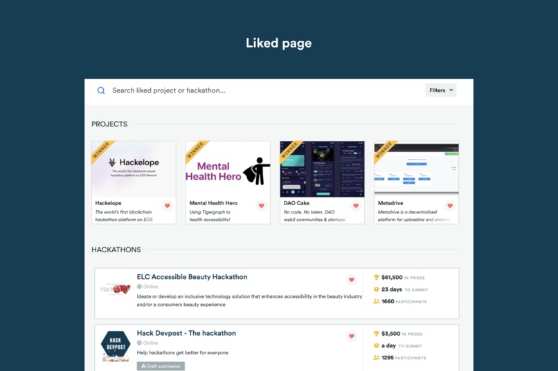 The 2023 Devpost #2. Bookmark – screenshot 2