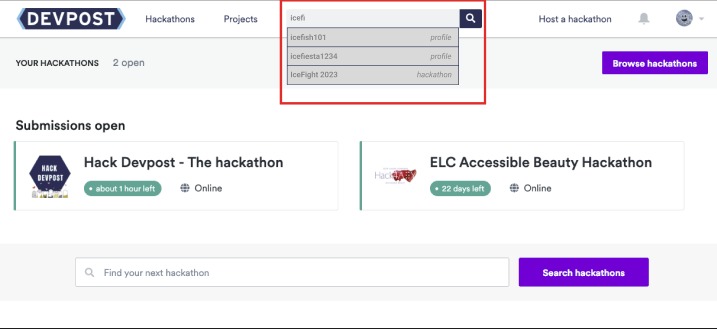 Profile searcher and timezone filter – screenshot 2