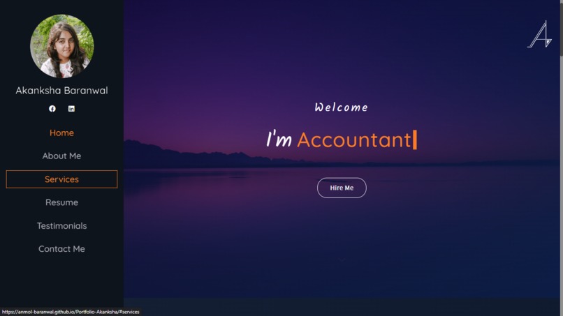Portfolio  – screenshot 1