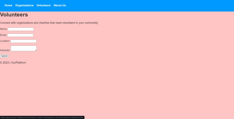 Community Connect: Empowering Local Volunteerism  – screenshot 3