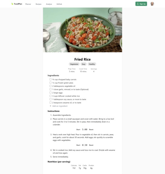FoodPlan – screenshot 2