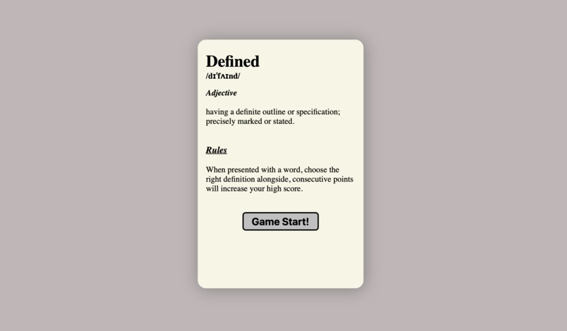 Defined – screenshot 2