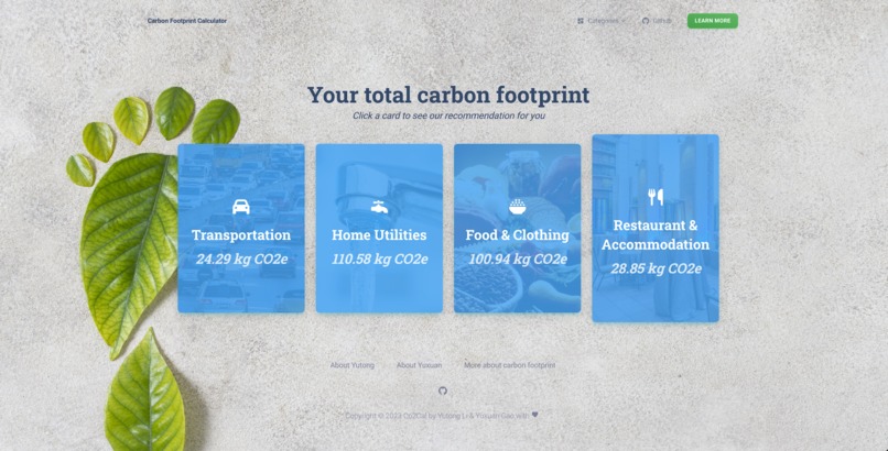 Co2Cal – screenshot 4