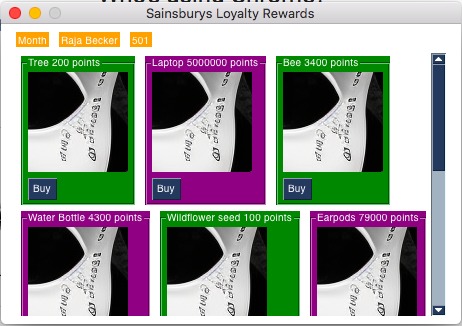 Sainsburys' reward system for nectar – screenshot 1