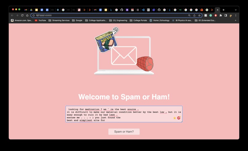 Spam or Ham – screenshot 1