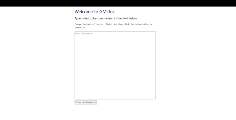 GMI Summarization – screenshot 1