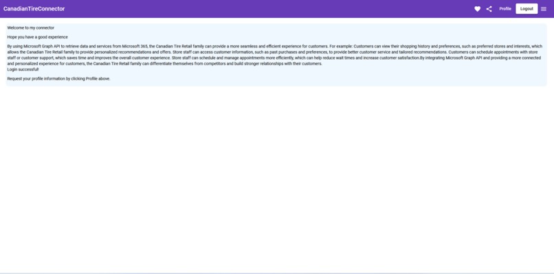Canadian Tire User Connector – screenshot 1
