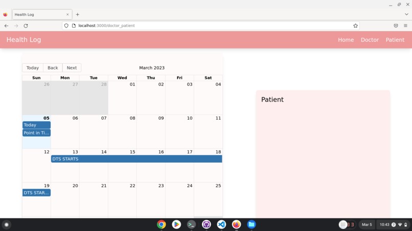 Patient Health Log – screenshot 3