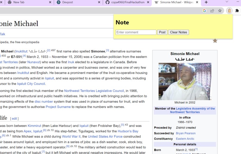 Note Taker Chrome Extension – screenshot 1