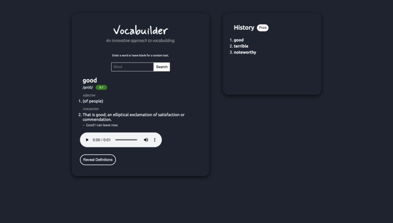 Vocabuilder – screenshot 1