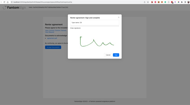 Fantomsign: Smart contract document signing – screenshot 8