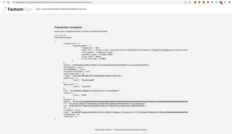 Fantomsign: Smart contract document signing – screenshot 5
