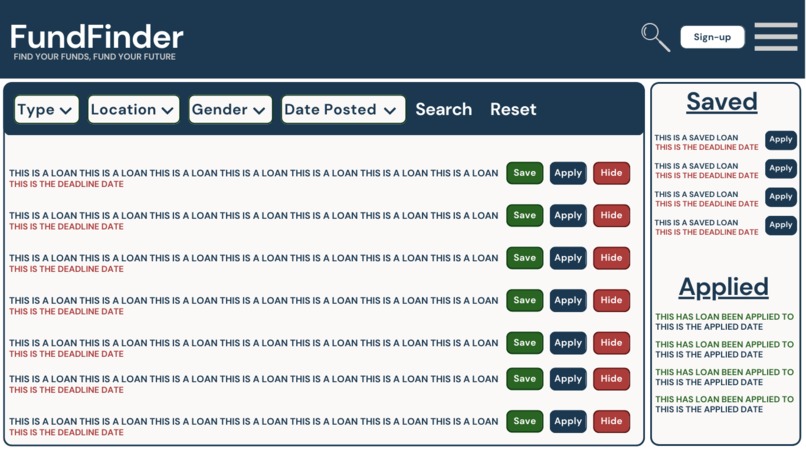 FundFinder – screenshot 2