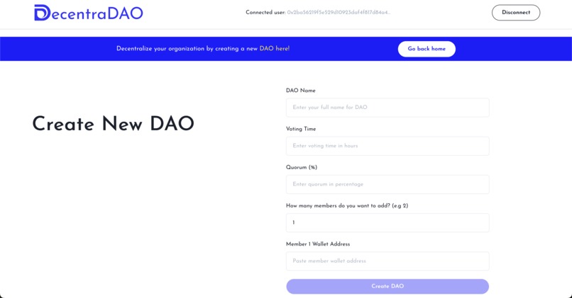 DecentraDAO – screenshot 3
