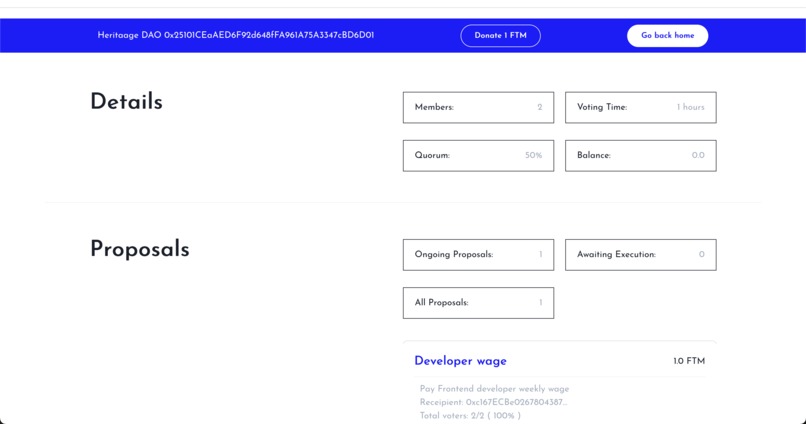 DecentraDAO – screenshot 4