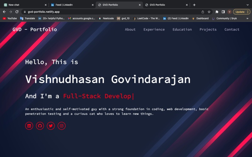 Set Up a Website - Personal Portfolio – screenshot 1