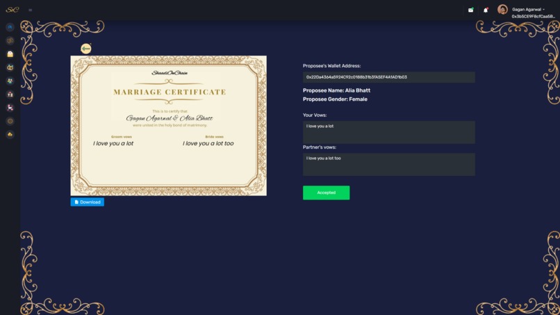 ShaadiOnChain – screenshot 5