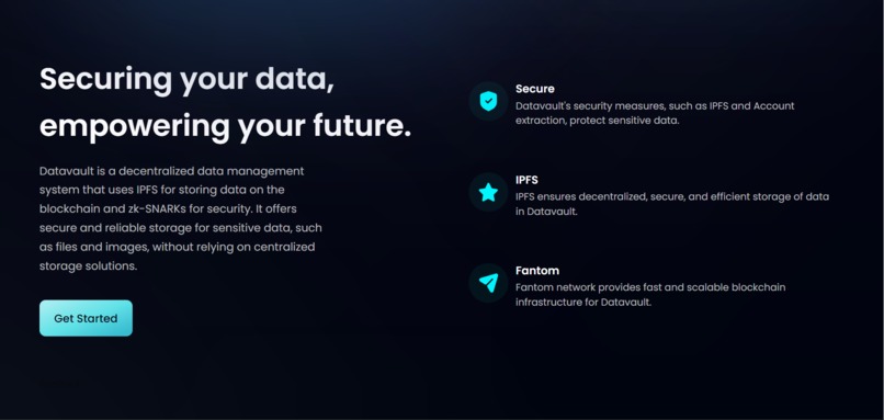 Datavault – screenshot 2