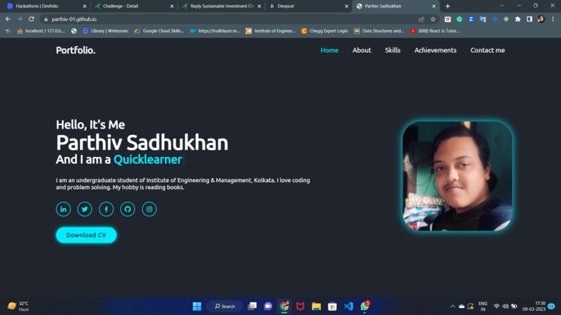Portfolio Website – screenshot 1