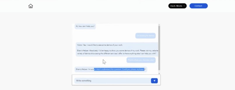 chatbot – screenshot 1