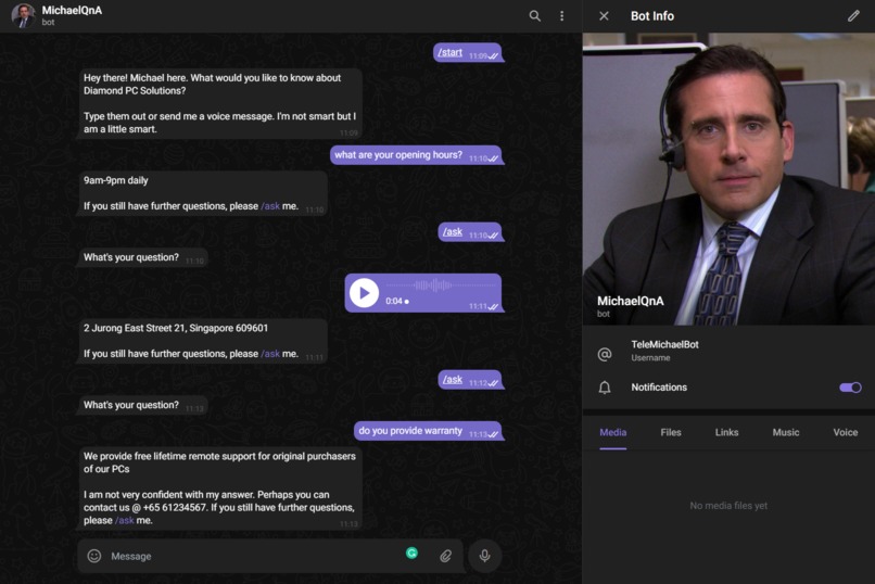 MichaelQnA – screenshot 2