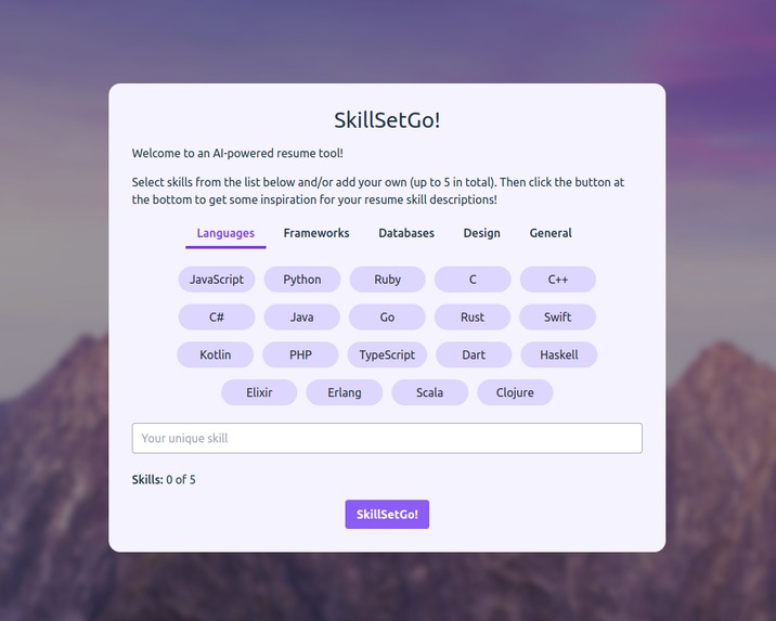 SkillSetGo – screenshot 1