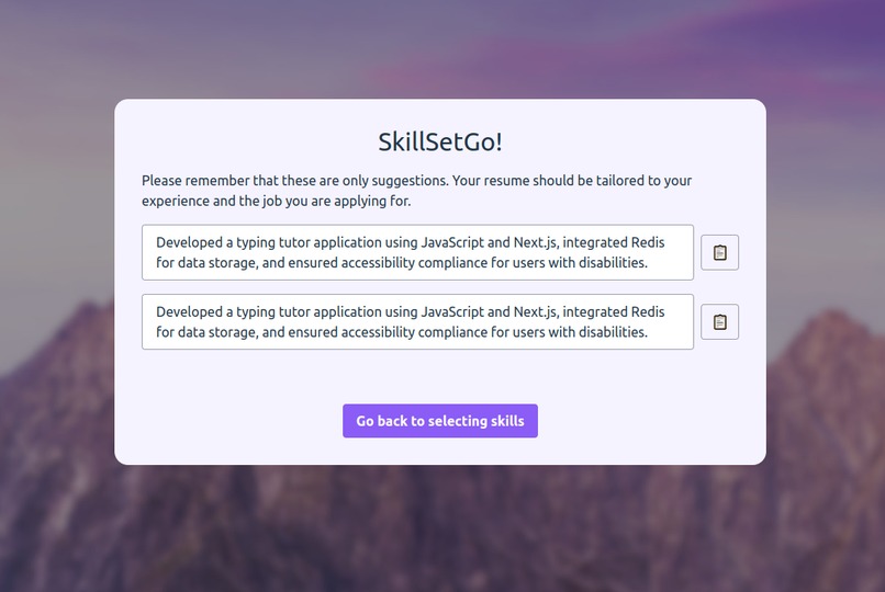 SkillSetGo – screenshot 2