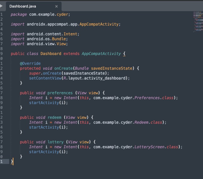 Cyder x Ivey Hacks Mobile App – screenshot 1