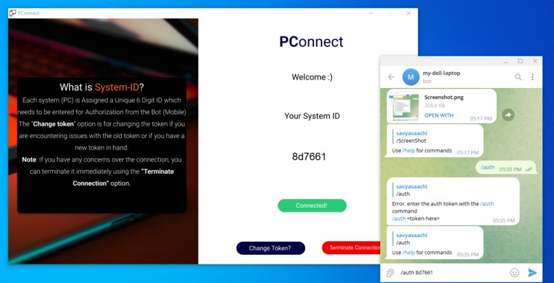 PConnect  – screenshot 2
