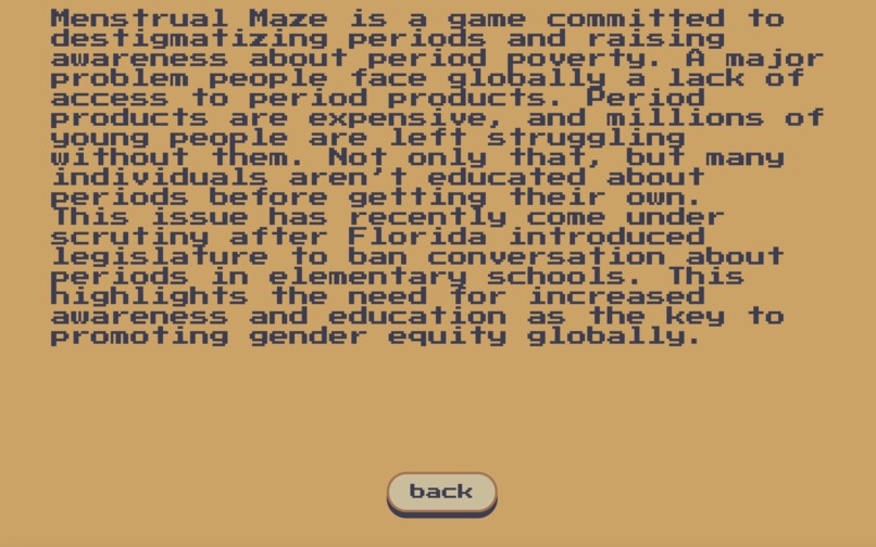 Menstrual Maze (WIP) – screenshot 2