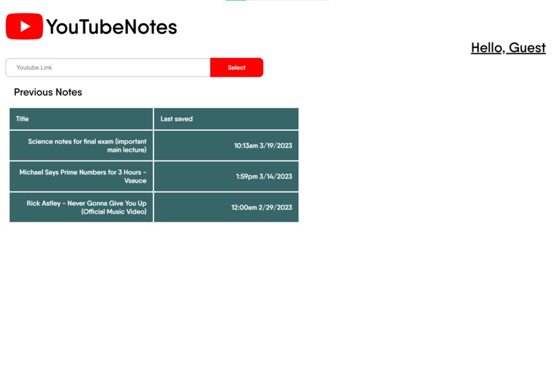 YoutubeNotes – screenshot 3