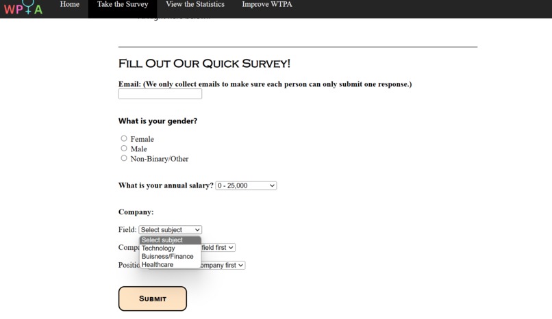 Women’s Pay Transparency Association – screenshot 2