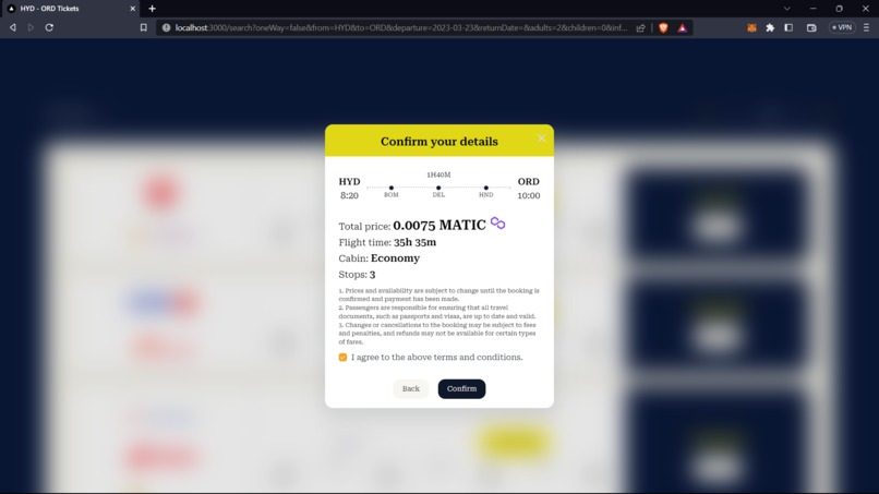 AirChain:Blockchain Powered Airline Ticket Booking with NFTs – screenshot 2