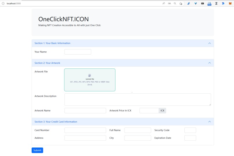 OneClickNFT.ICON – screenshot 3